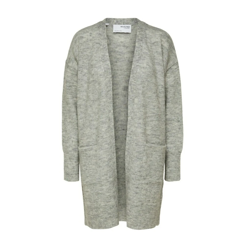 Lysegrå Selected Femme Slflulu New Ls Knit Long Cardigan Cardigan Gray 5 Lysegrå Selected Femme Slflulu New Ls Knit Long Cardigan Cardigan Gray - Bilde 3