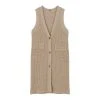 Gustav Long Knit Vest Strik 44414/3715 Brown -dame-cardigans Butikk unnamed file 2020