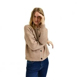 Selected Femme Lulu Cardigan Beige -dame-cardigans Butikk unnamed file 203