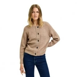 Selected Femme Lulu Cardigan Beige -dame-cardigans Butikk unnamed file 204
