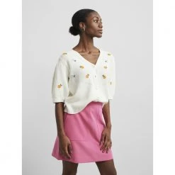 Y.A.S Ss Knit Cardigan S. Knit White -dame-cardigans Butikk unnamed file 2049