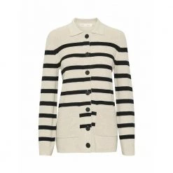 Offwhite Med Sorthe Striper Inwear In Wear Gittel Cardigan Dame White 12 Offwhite Med Sorthe Striper Inwear In Wear Gittel Cardigan Dame White -dame-cardigans Butikk unnamed file 2053
