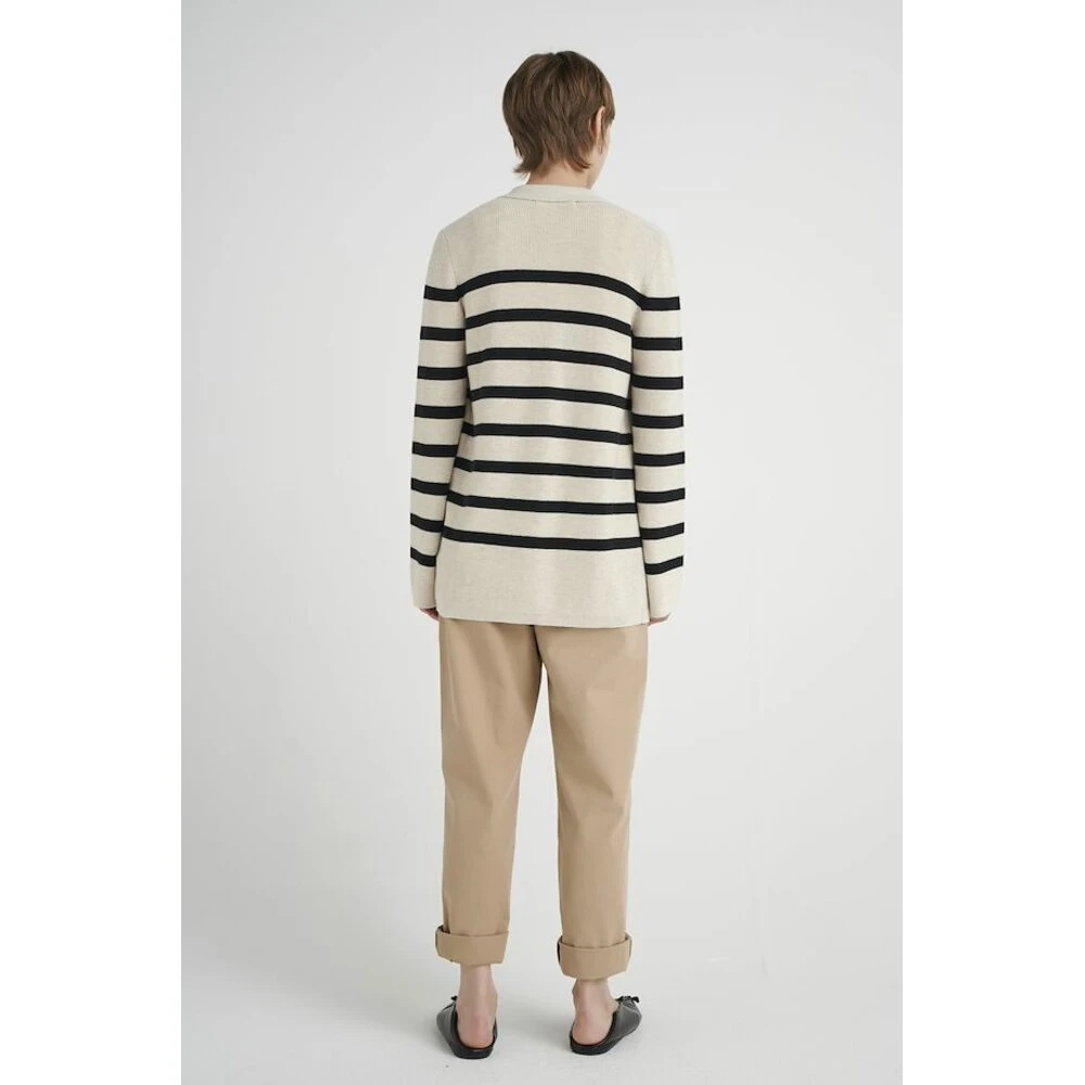 Offwhite Med Sorthe Striper Inwear In Wear Gittel Cardigan Dame White 6 Offwhite Med Sorthe Striper Inwear In Wear Gittel Cardigan Dame White - Bilde 4