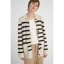 Offwhite Med Sorthe Striper Inwear In Wear Gittel Cardigan Dame White 16 Offwhite Med Sorthe Striper Inwear In Wear Gittel Cardigan Dame White -dame-cardigans Butikk unnamed file 2057