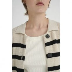 Offwhite Med Sorthe Striper Inwear In Wear Gittel Cardigan Dame White 17 Offwhite Med Sorthe Striper Inwear In Wear Gittel Cardigan Dame White -dame-cardigans Butikk unnamed file 2058