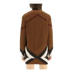 Burberry Cashmere And Cotton Cardigan Brown