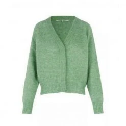 Second Female Brook Knit Boxy Cardigan - Laurel Green Green