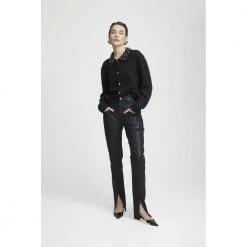 Sort Gestuz Sort/Sølv Alphagz Collar Cardigan Black