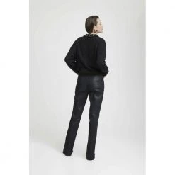 Sort Gestuz Sort/Sølv Alphagz Collar Cardigan Black -dame-cardigans Butikk unnamed file 2096