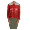 Dolce & Gabbana Crochet Knit Raffia Cardigan Red -dame-cardigans Butikk unnamed file 2099