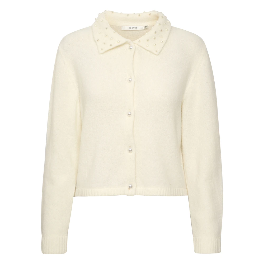 Gestuz AlphaGZ Collar Cardigan Beige 5 Gestuz AlphaGZ Collar Cardigan Beige - Bilde 3