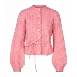 Ella&il Sophia Chunky Cardigan Pink