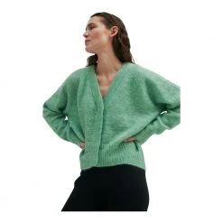 Second Female Knit Boxy Cardigan Green -dame-cardigans Butikk unnamed file 2223