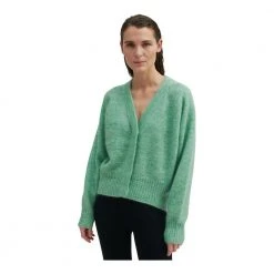 Second Female Knit Boxy Cardigan Green -dame-cardigans Butikk unnamed file 2226