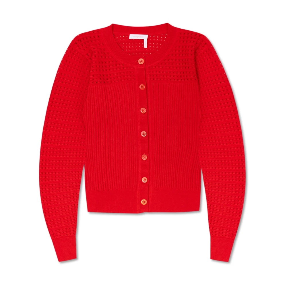 See By Chloé Cardigan Red 5 See By Chloé Cardigan Red - Bilde 3