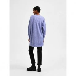 Selected Femme Jacaranda Lulu New Ls Knit Long Cardigan Lilla Noos Drops Blue -dame-cardigans Butikk unnamed file 2356