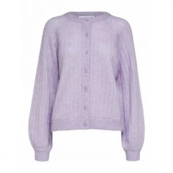 Lilla Selected Femme Slfmola Ls Knit Cardigan B Cardigan Purple -dame-cardigans Butikk unnamed file 2366