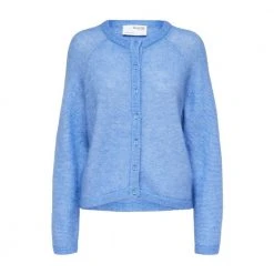 Mellomblå Selected Femme Slfivi Ls Knit Cardigan B Cardigan Blue -dame-cardigans Butikk unnamed file 2456