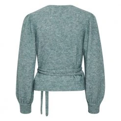 Gestuz AlphaGZ Wrap Cardigan Green