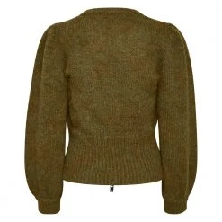 GESTUZ - DiankaGZ Cardigan Moss Green Melange Green