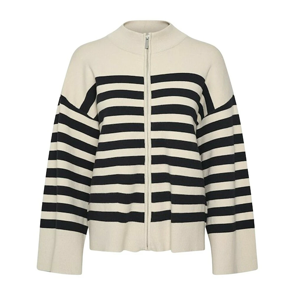 Gestuz TalliGZ Striped Cardigan Beige 3 Gestuz TalliGZ Striped Cardigan Beige