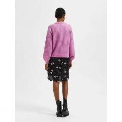 Rosa Selected Femme Slfmola Ls Knit Cardigan B Cardigan Pink -dame-cardigans Butikk unnamed file 2518