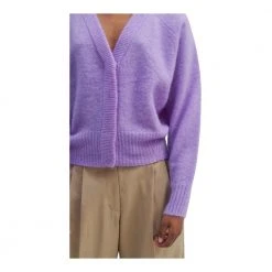 Second Female Brook Knit Boxy Cardigan - Lilla Purple -dame-cardigans Butikk unnamed file 2544