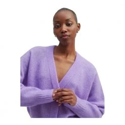 Second Female Brook Knit Boxy Cardigan - Lilla Purple -dame-cardigans Butikk unnamed file 2545