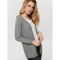 Grå Only Lesly L/S Open Cardigan Knt Cardigan Gray -dame-cardigans Butikk unnamed file 2570