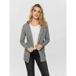 Grå Only Lesly L/S Open Cardigan Knt Cardigan Gray -dame-cardigans Butikk unnamed file 2572