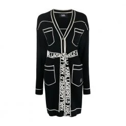 Karl Lagerfeld BELTED CARDIGAN Black