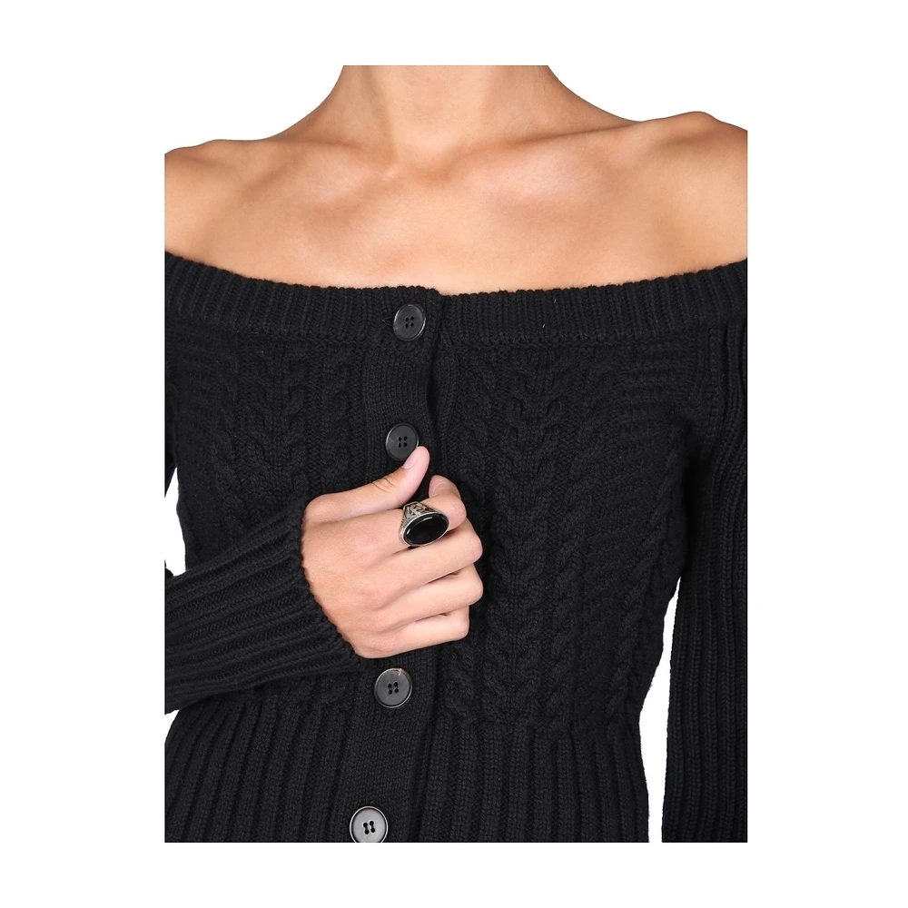 Alexander McQueen Knitted Cardigan Black 4 Alexander McQueen Knitted Cardigan Black - Bilde 2