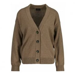Gant D1. Superfine Lambswool Cardigan - Mole Brown Brown -dame-cardigans Butikk unnamed file 2712