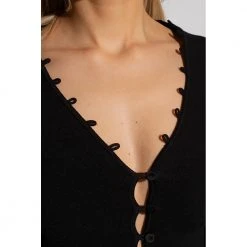 Nanushka Danique Cropped Cardigan Black -dame-cardigans Butikk unnamed file 2754