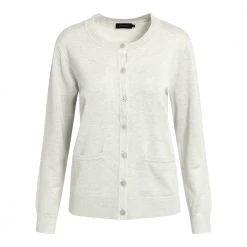 Brandtex Cardigan With Pocket White