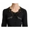 Dolce & Gabbana Wool Lace Cardigan Sweater Gray -dame-cardigans Butikk unnamed file 2805