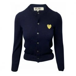 Comme Des Garçons V-Neck Pullover Blue -dame-cardigans Butikk unnamed file 2847