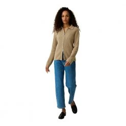 Lexington Nadine Blend Knitted Zip Cardigan Beige -dame-cardigans Butikk unnamed file 2899