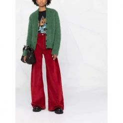 Marni V-neck Buttoned Cardigan Green -dame-cardigans Butikk unnamed file 2914