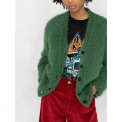 Marni V-neck Buttoned Cardigan Green -dame-cardigans Butikk unnamed file 2915