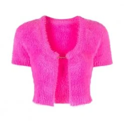 Jacquemus Round-neck Knitwear Pink -dame-cardigans Butikk unnamed file 2938