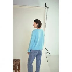 Turkis American Vintage East Cardigan Blue -dame-cardigans Butikk unnamed file 2956