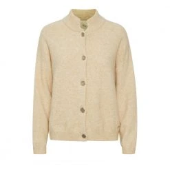 Karen By Simonsen Turtleneck Cardigan 10103610 Beige