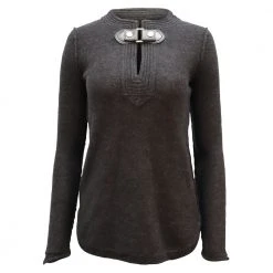 Tory Burch Mim Tunic Sweater In Melange Acrylic Black -dame-cardigans Butikk unnamed file 2969