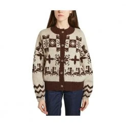 Leon & Harper Nurva Jacquard Cardigan Beige