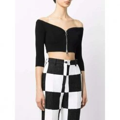 Alexander McQueen Top Black -dame-cardigans Butikk unnamed file 3044