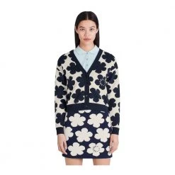Kenzo Hana Dots Jacquard Cardigan - Flerfarget Black -dame-cardigans Butikk unnamed file 3065