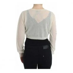 Ermanno Scervino Lingerie Knit Cropped Wool Cardigan White -dame-cardigans Butikk unnamed file 3121