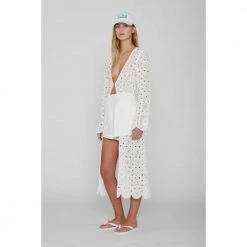 Hvit Rotate Birger Christensen Kwamie Robe Overdeler White