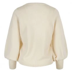 Tirillm CARDIGAN MED PUFFERMER White -dame-cardigans Butikk unnamed file 316